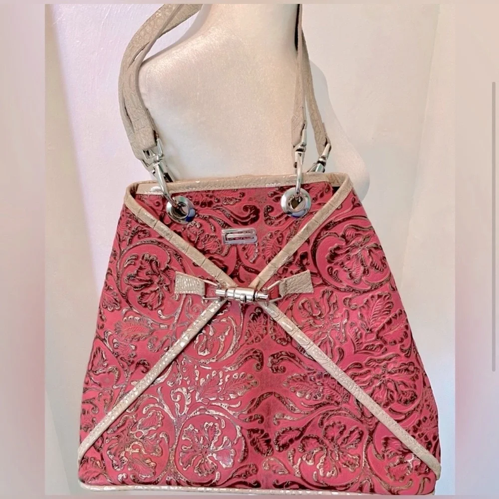 BSWANKY- Handmade Genuine limited leather Pink luxury convertible Sophie Bag.